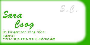 sara csog business card